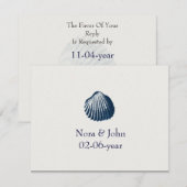 strand bruiloft RSVP Kaartje (Voorkant / Achterkant)