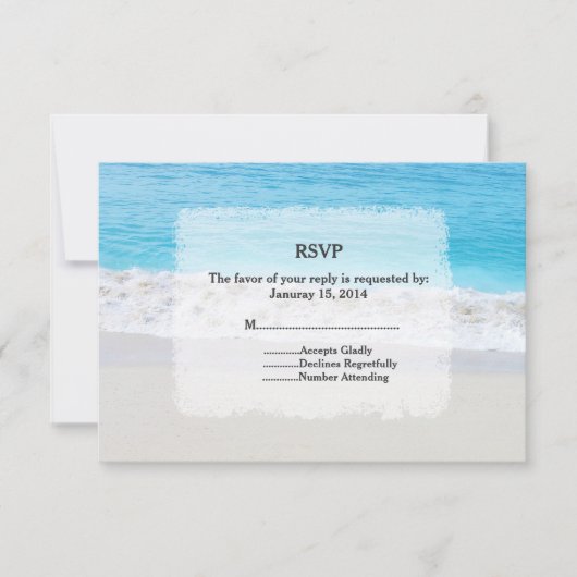 Strand bruiloft RSVP strand1 (Voorkant)