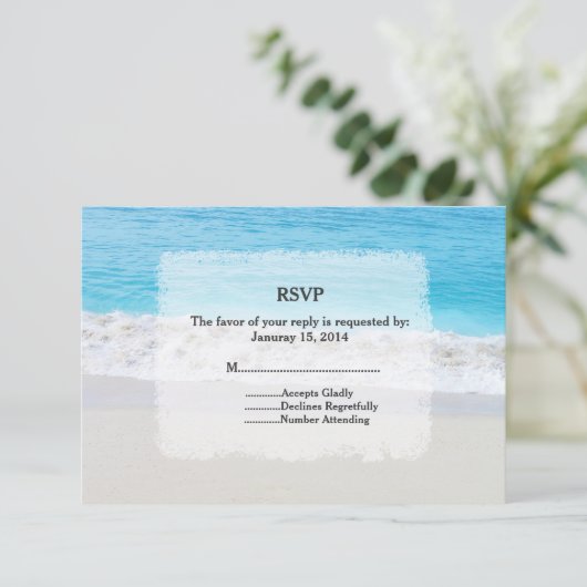 Strand bruiloft RSVP strand1 (Staand voorkant)