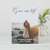 strand bruiloft Save the Date (Staand voorkant)