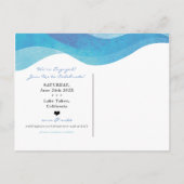 Strand Bruiloft Save The Date Briefkaart (Achterkant)