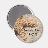 Strand Bruiloft Save the Date Magnet - Zeester (Voorkant / Achterkant)