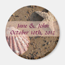 Strand Bruiloft Save the Date Zee Shell Magnet
