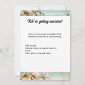 Strand bruiloft schelpen kaart (Achterkant)