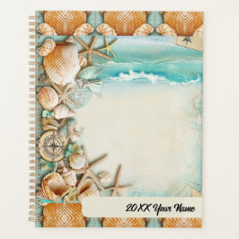 Strand bruiloft schelpen planner