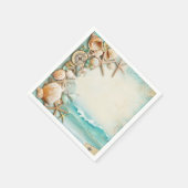 Strand bruiloft schelpen servet (Hoek)