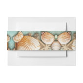 Strand bruiloft schelpen uitnodigingen wikkel (Voorkant Voorbeeld)