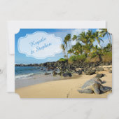 Strand bruiloft | Schildpadden | Oceaan | Palmbome Kaart (Voorkant)