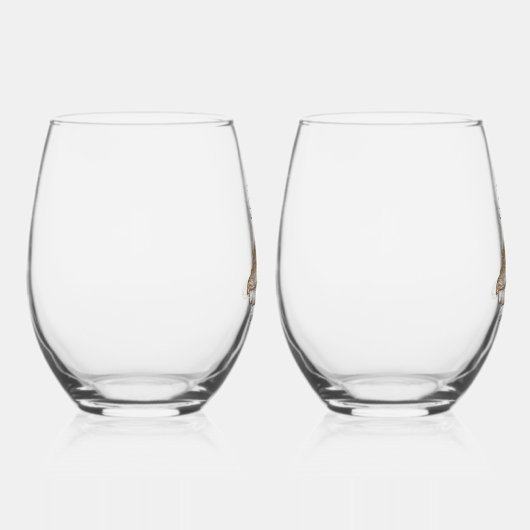 Strand bruiloft Shell & ringen gepersonaliseerd Wijnglas Zonder Voet (Rechts)