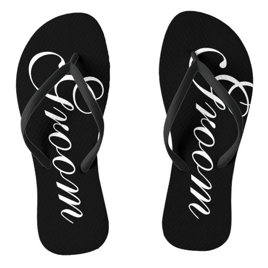 Strand bruiloft slippers voor bruidegom en bruid teenslippers (Voetbed)