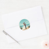 Strand bruiloft Sticker (Envelop)