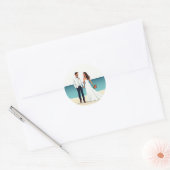 Strand bruiloft Sticker (Envelop)