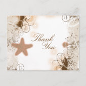 Strand bruiloft thema ~ dank u briefkaart (Voorkant)