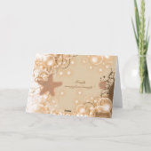 Strand bruiloft thema ~ tafel zitplaatsen 2 plaats bedankkaart (Achterkant)