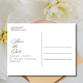 Strand Bruiloft Tropische Bloemen Save the Date Aankondigingskaart