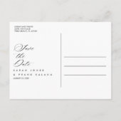 Strand Bruiloft Tropische Bloemen Save the Date Aankondigingskaart (Achterkant)