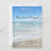 Strand bruiloft uitgesteld afgelast uitstel kaart (Voorkant)