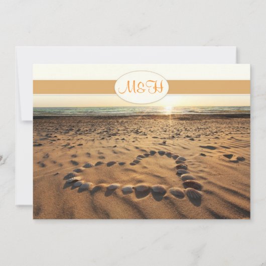 strand bruiloft uitnodiging (Voorkant)