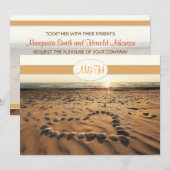 strand bruiloft uitnodiging (Voorkant / Achterkant)