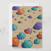 Strand bruiloft uitnodiging / aquarel bruiloft inv (Achterkant)