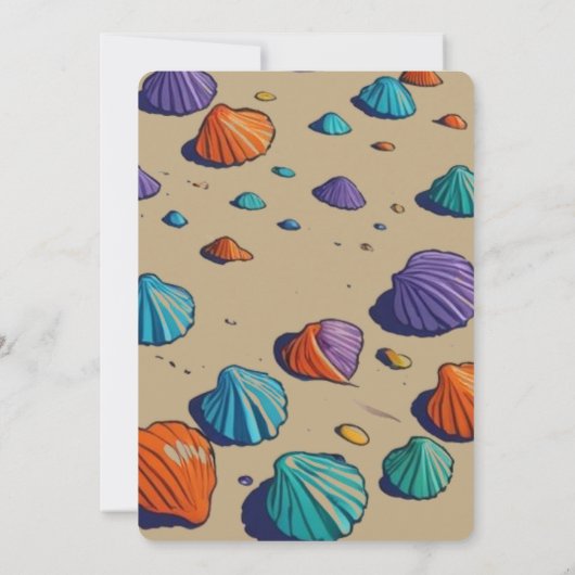 Strand bruiloft uitnodiging / aquarel bruiloft inv (Achterkant)