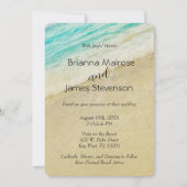 Strand bruiloft uitnodiging Eenvoudig en Elegant (Voorkant)