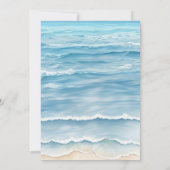 Strand bruiloft uitnodiging met zand harten (Achterkant)