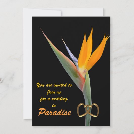 Strand bruiloft Uitnodiging Paradise (Voorkant)