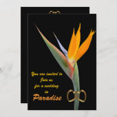 Strand bruiloft Uitnodiging Paradise (Voorkant / Achterkant)