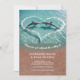 Strand bruiloft uitnodiging, tropische bruiloft kaart