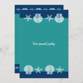 Strand bruiloft uitnodigingen - sjabloon (Voorkant / Achterkant)