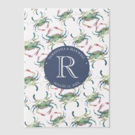 Strand Bruiloft Vellum Uitnodigingen Overlay