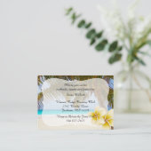 Strand bruiloft voor de heer & mevrouw | personali informatiekaartje (Staand voorkant)