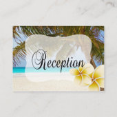 Strand bruiloft voor de heer & mevrouw | personali informatiekaartje (Achterkant)