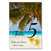 Strand bruiloft voor de heer & mevrouw | personali kaart (Achterkant)