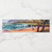 Strand bruiloft water fles cadeau waterfles etiket (Enkel label)