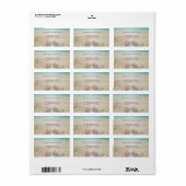 Strand Bruiloft Watermeloen Bruiloft Label (Full Sheet)