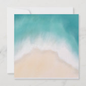 Strand bruiloft waterverf Island Uitnodiging (Achterkant)