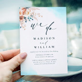 Strand bruiloft Waterverf Kaart