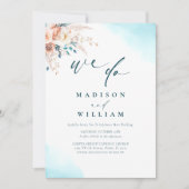 Strand bruiloft Waterverf Kaart (Voorkant)