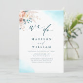 Strand bruiloft Waterverf Kaart (Staand voorkant)