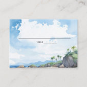 Strand Bruiloft Waterverf Tropische Horizon Plaatskaartje (Voorkant)