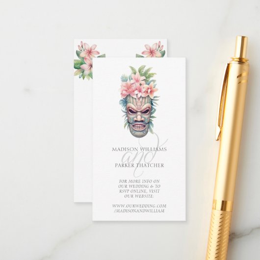 Strand Bruiloft Website QR Code Informatiekaartje (Voorkant / Achterkant in situ)