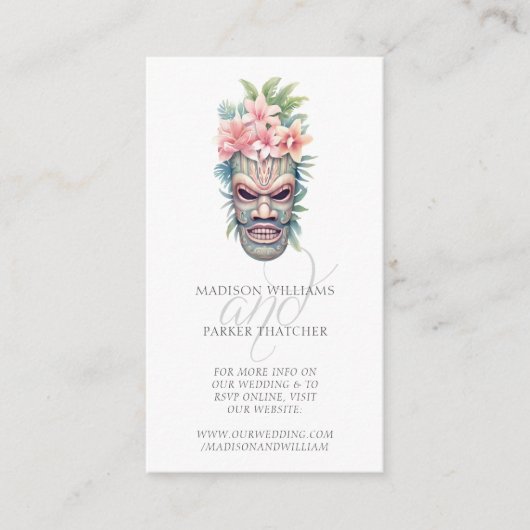 Strand Bruiloft Website QR Code Informatiekaartje (Voorkant)