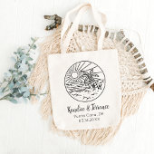 Strand bruiloft welkom eiland tropische bestemming tote bag
