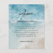 Strand Bruiloft Welkom Tijdlijn Route (Voorkant)