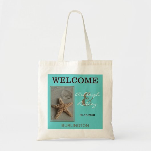 Strand bruiloft welkomstzakken Starfish Tote Bag (Voorkant)