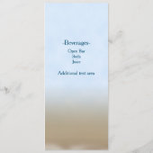 Strand Bruiloft Wit Hout Teken Menu Kaart (Achterkant)