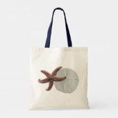 Strand Bruiloft Zand Dollar Zeester Welkom Tote Bag (Achterkant)