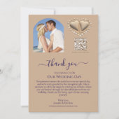 Strand Bruiloft Zand Harten Kaart (Voorkant)